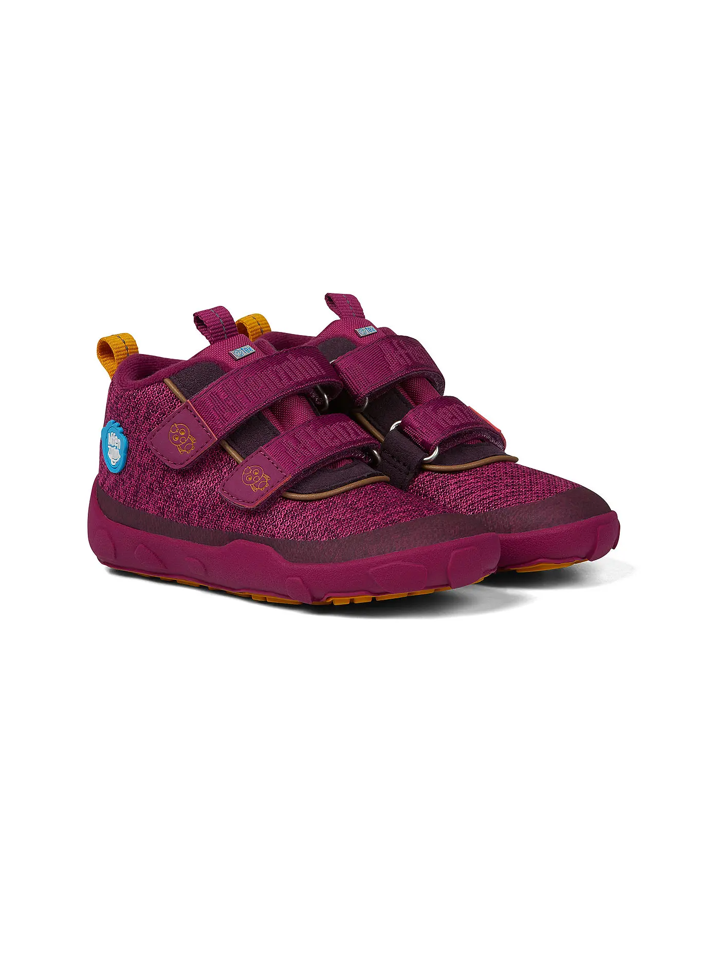 AFFENZAHN | Kinder Barfußschuhe - Übergangsschuhe KNIT HAPPY Vogel | rot